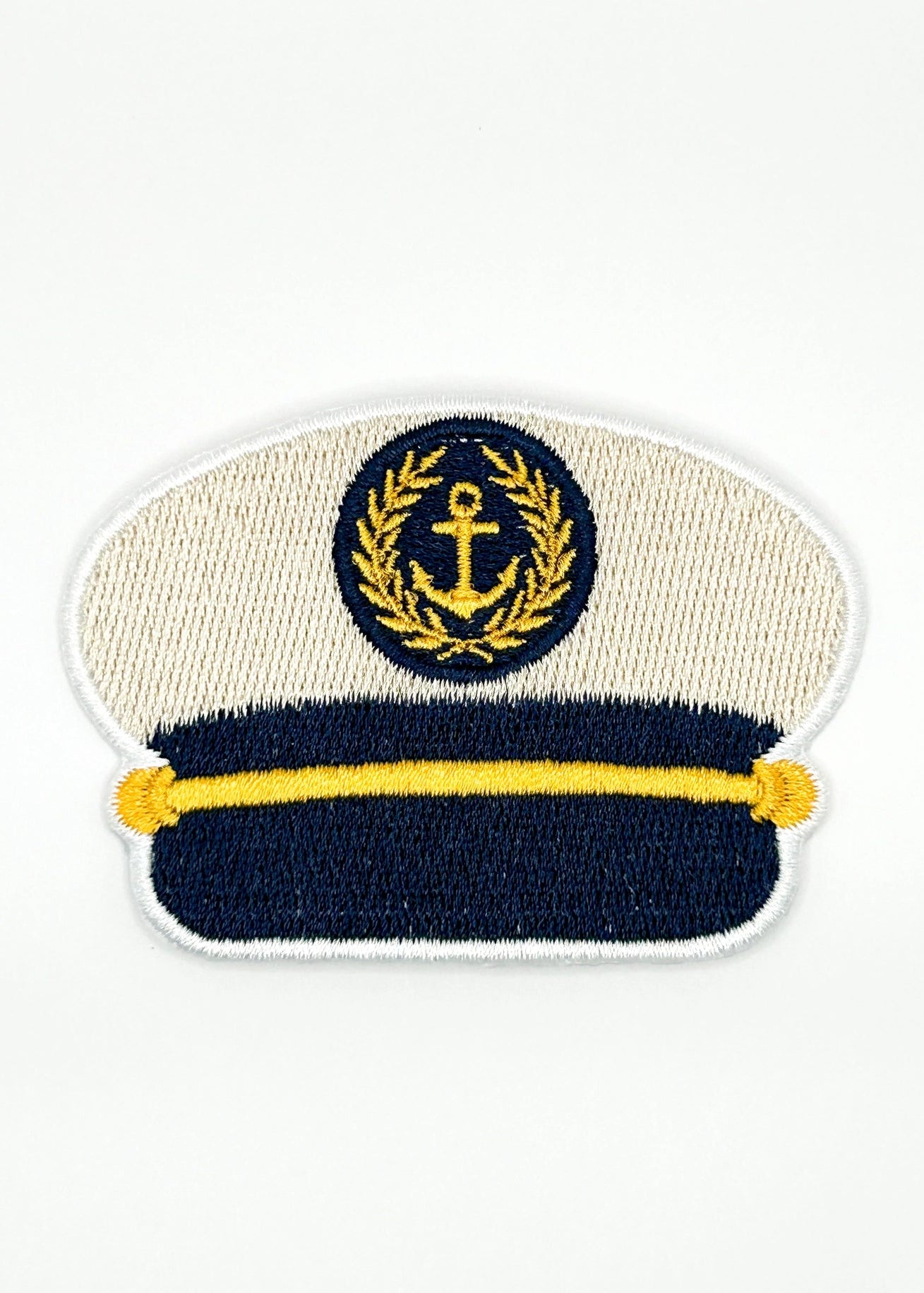 Field Trip Threads Captain’s Hat Patch Embroidered Iron-On Nautical Boat Yacht