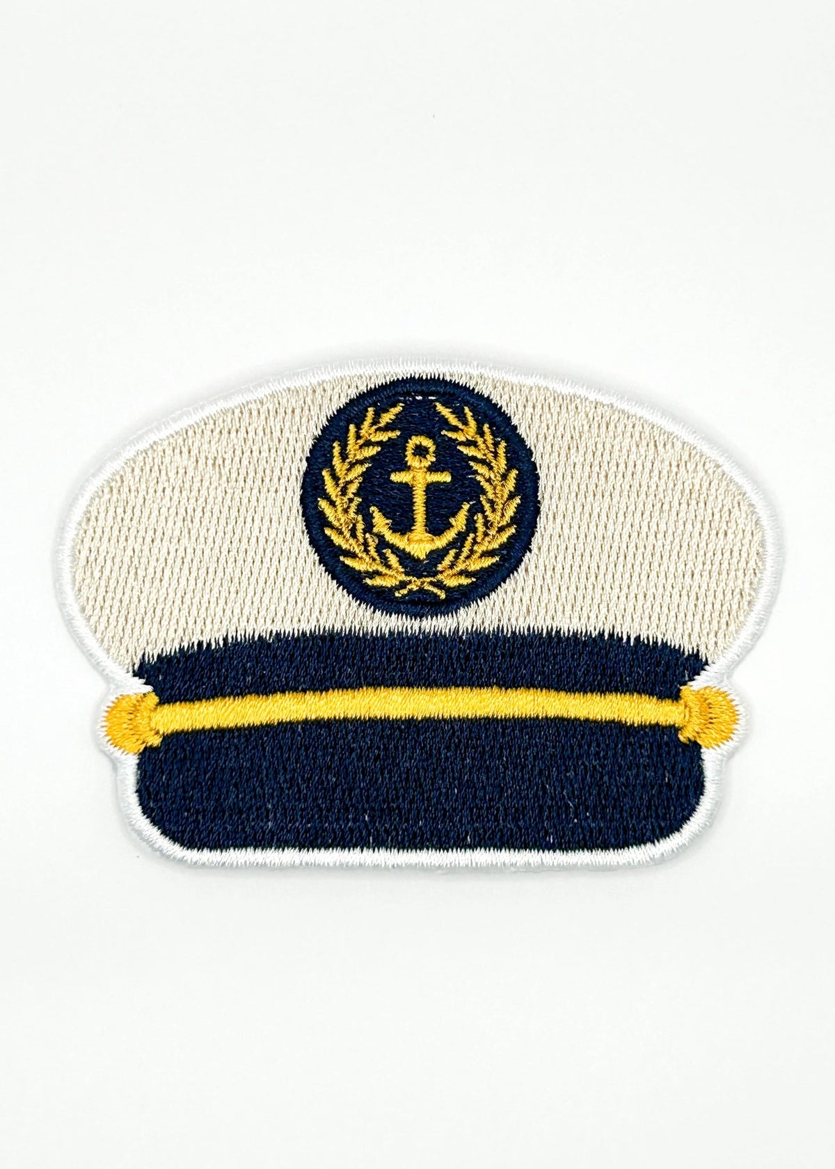 Field Trip Threads Captain’s Hat Patch Embroidered Iron-On Nautical Boat Yacht