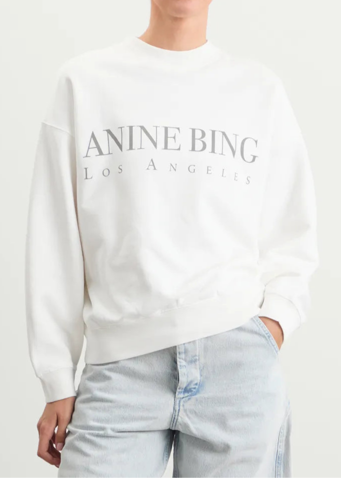 Anine Bing Jaci Sweatshirt Los Angeles | Ivory