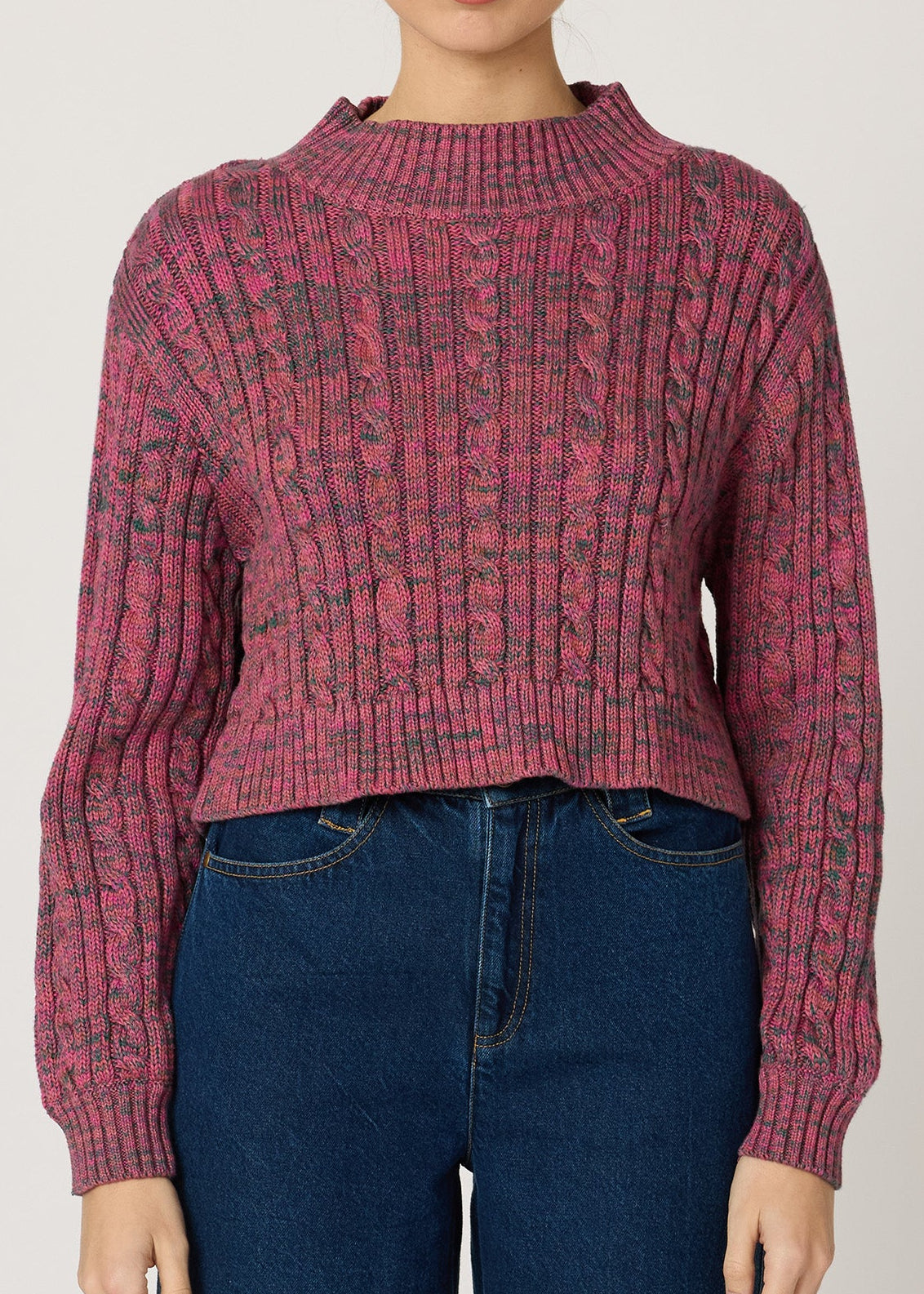 Cleobella Amor Sweater | Dark Rose Multi