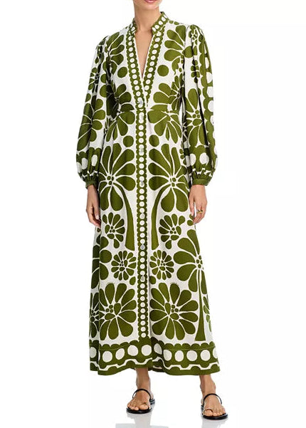 FARM Rio Palermo Green Maxi Dress