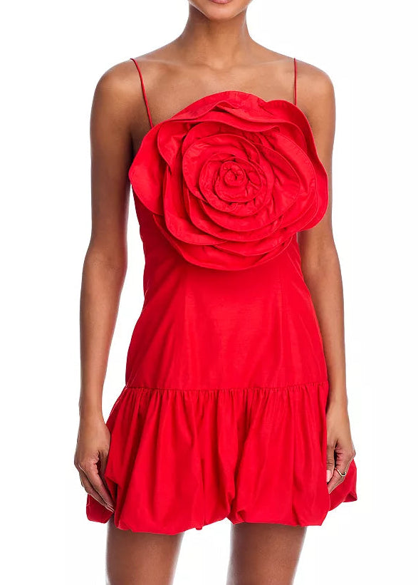 FARM Rio Red Balloon Mini Dress – tenley dietrich FARM Rio Red Balloon Mini Dress – tenley dietrich