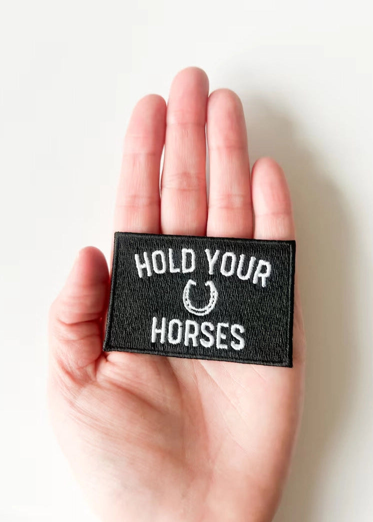 Field Trip Threads Hold Your Horses Iron On Patch