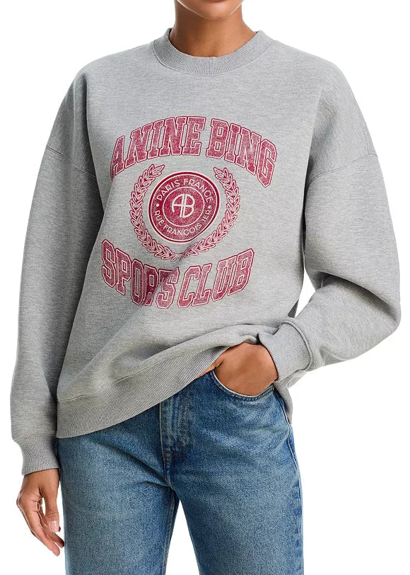 Anine Bing Miles Sweatshirt Collegiate | Grey