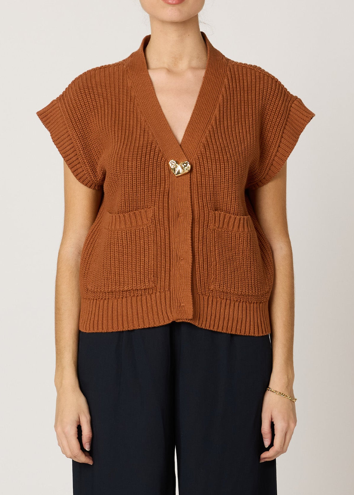 Cleobella Cuore Sweater Vest | Clay