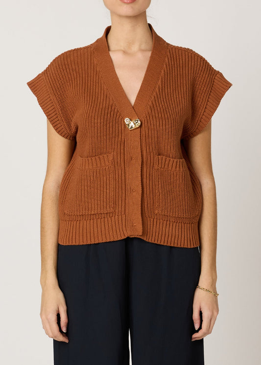 Cleobella Cuore Sweater Vest | Clay