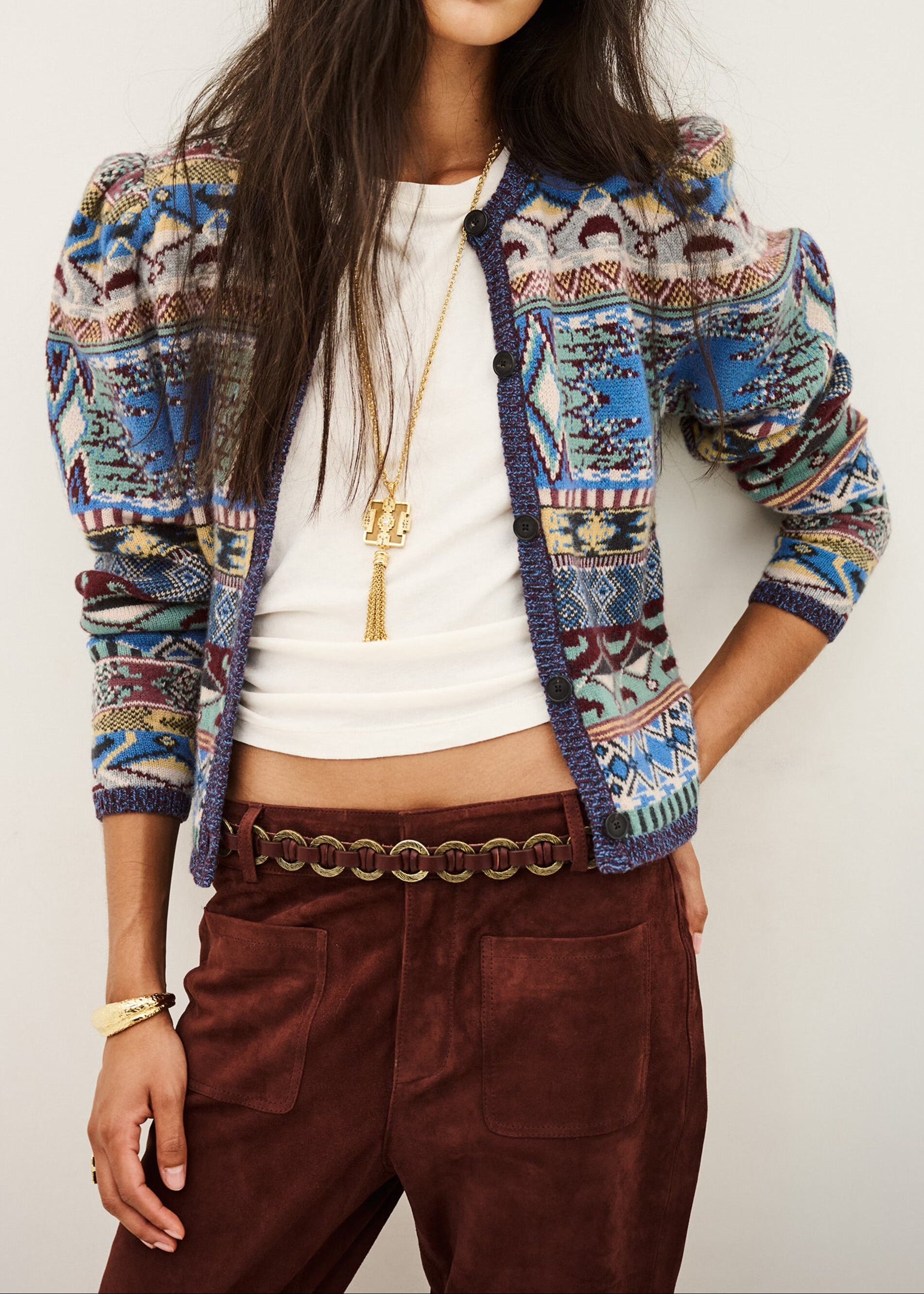 ba&sh MAJA Knit Cardigan