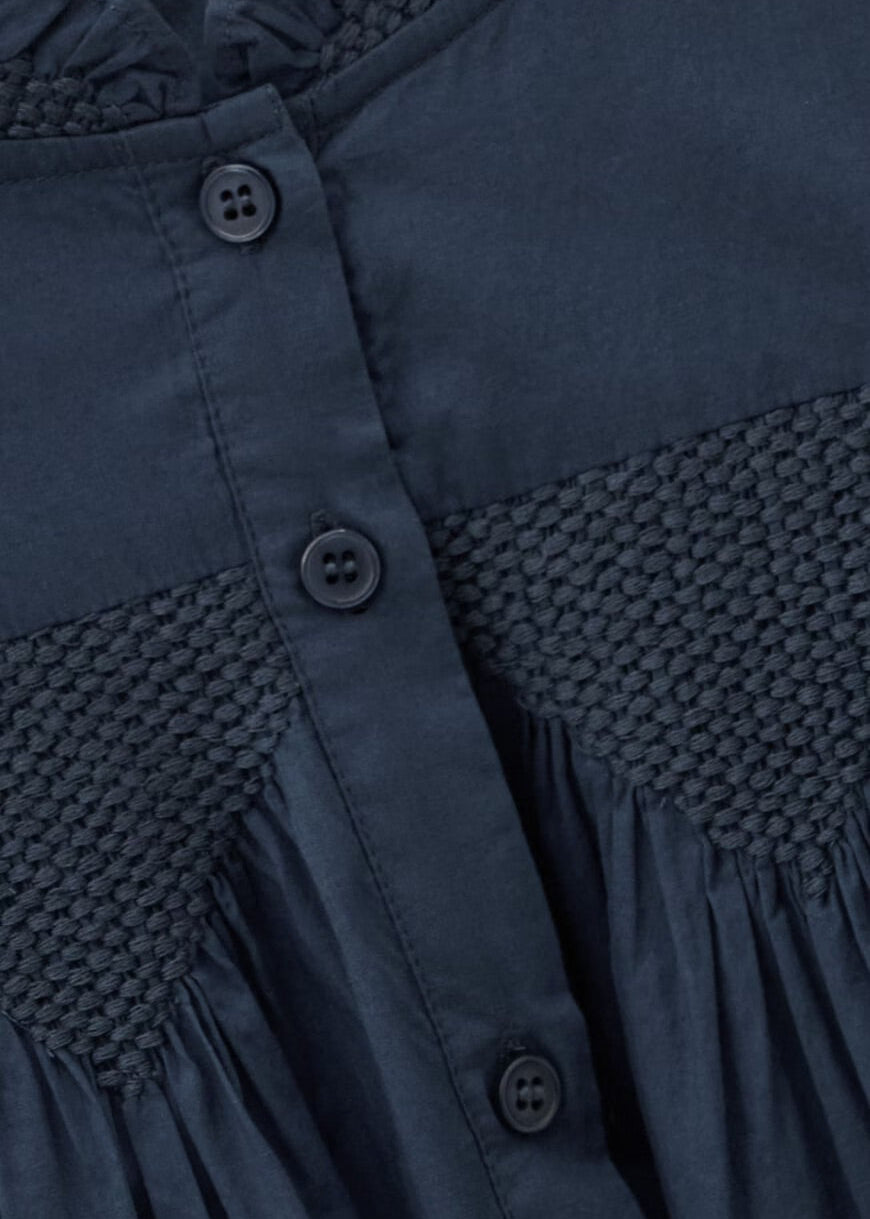 ba&sh TONIA Embroidered Shirt | Bleu