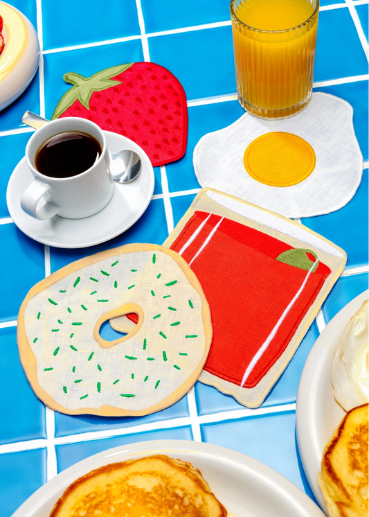 Piecework Brunch Cocktail Napkins | Set of 4