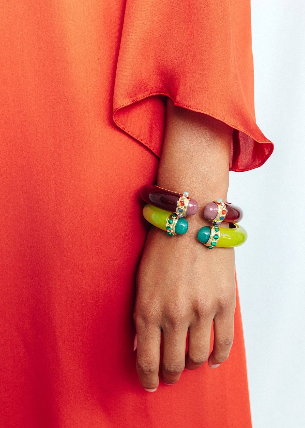 Loren Hope Cordelia Cuff Bracelet in Carnelian Red | Carnelian