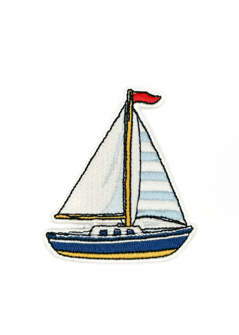 Field Trip Threads Sailboat Embroidered Nautical Boat Patch