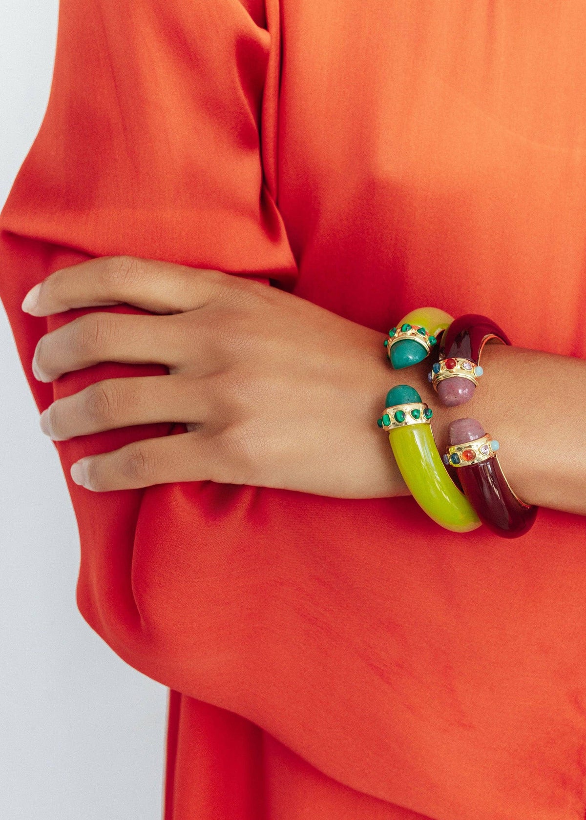 Loren Hope Cordelia Cuff Bracelet in Carnelian Red | Carnelian