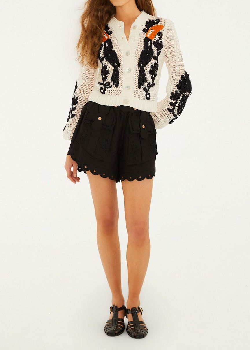 FARM Rio Toucan Crochet Cardigan