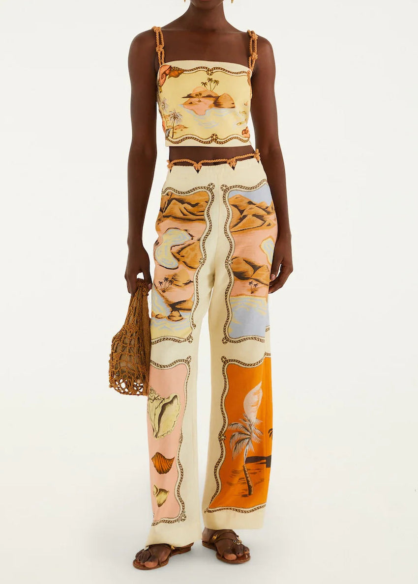 FARM Rio Multicolor Rio Souvenir Scarves Pants