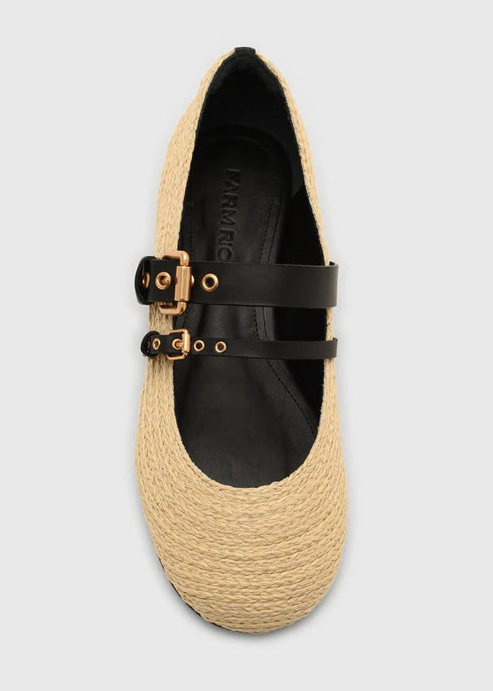 FARM Rio Women's Raffia Ballerina Flat