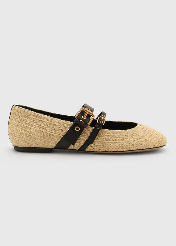 FARM Rio Women's Raffia Ballerina Flat