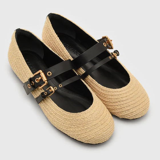 FARM Rio Women's Raffia Ballerina Flat