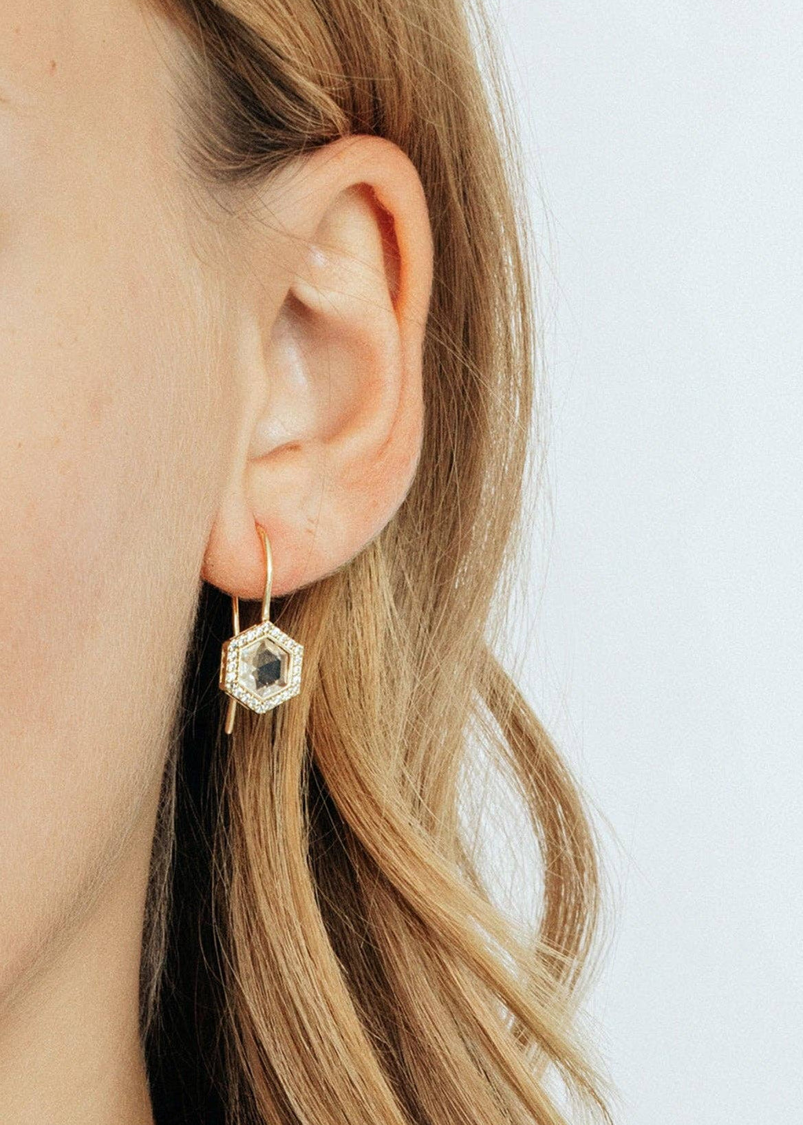 Loren Hope Hex Earrings | Crystal