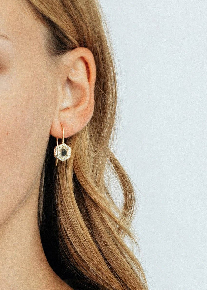 Loren Hope Hex Earrings | Crystal
