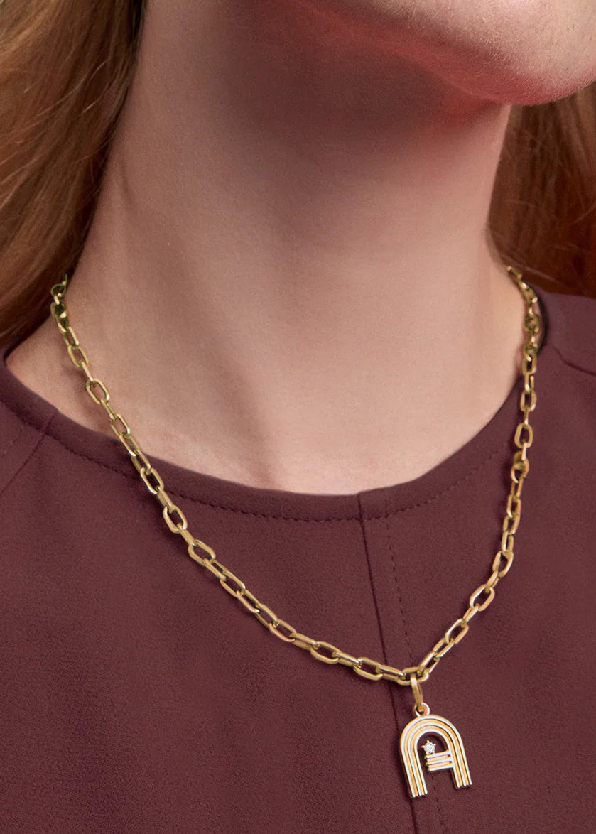 Adina Reyter 4mm Wide 14k Gold Italian Chain Link 16" Necklace