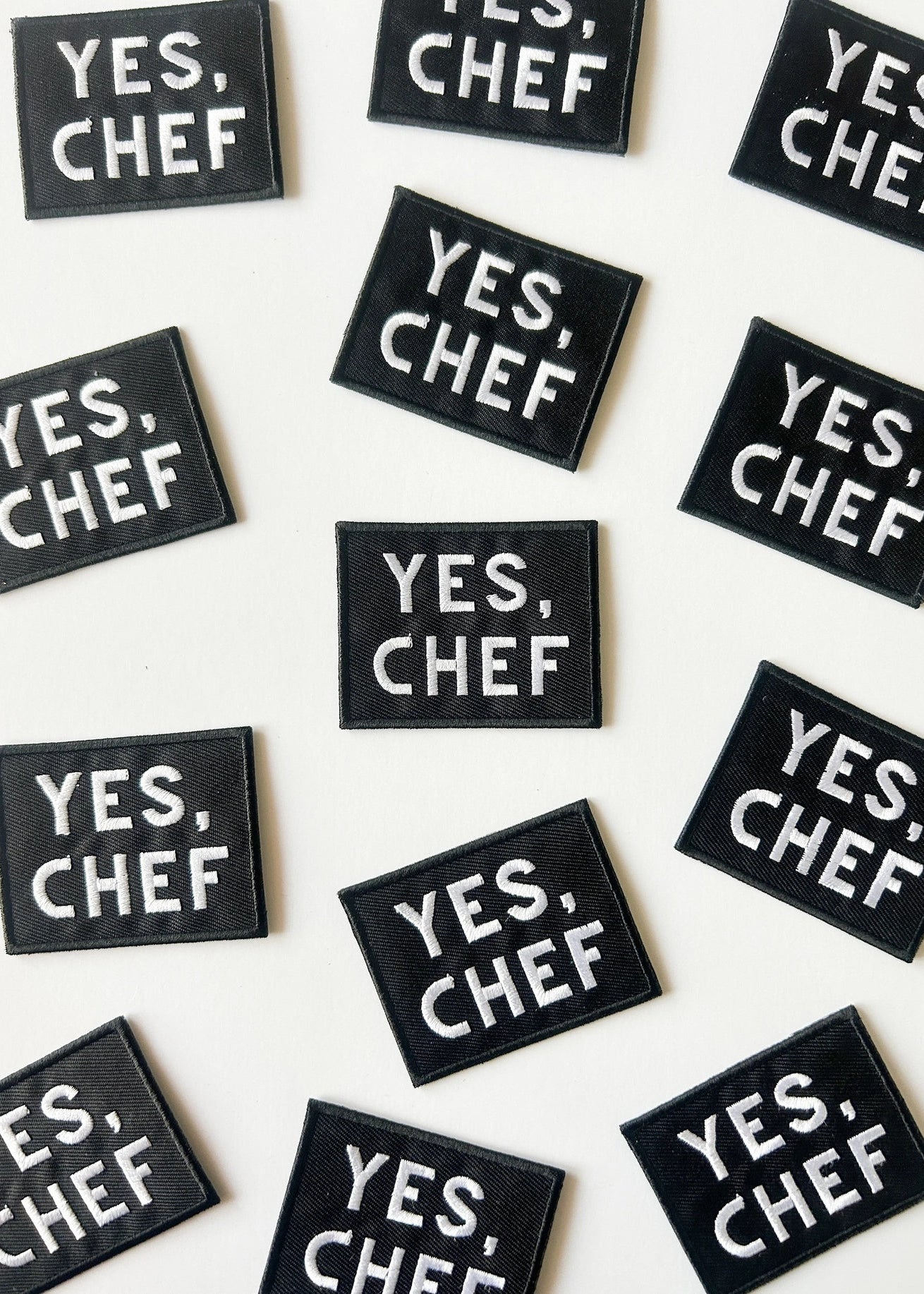 Field Trip Threads Yes Chef Black Iron-On Sew-On Patch