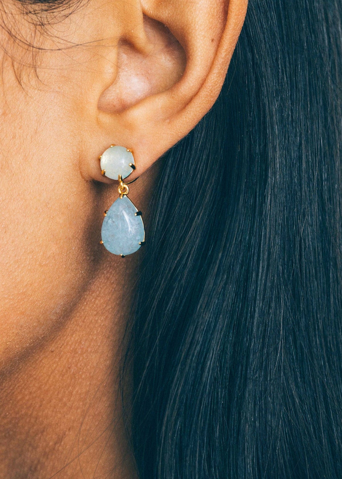 Loren Hope Elia Drop Earrings | Aquamarine