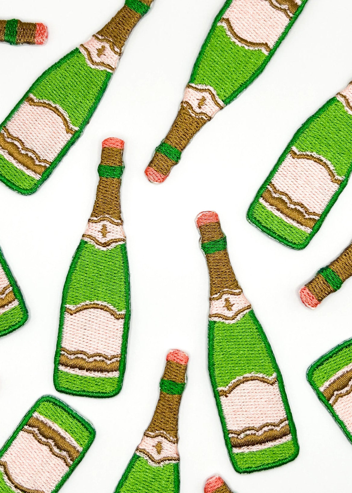 Field Trip Threads Champagne Bottle Iron-On Patch