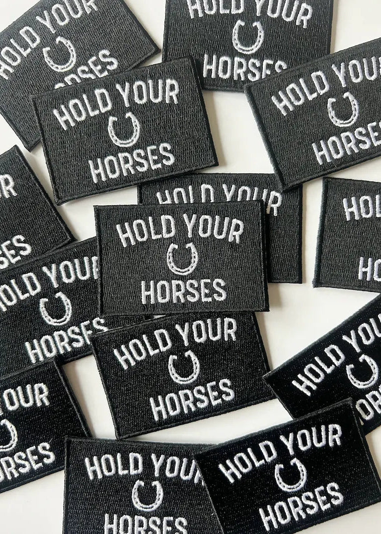 Field Trip Threads Hold Your Horses Iron On Patch