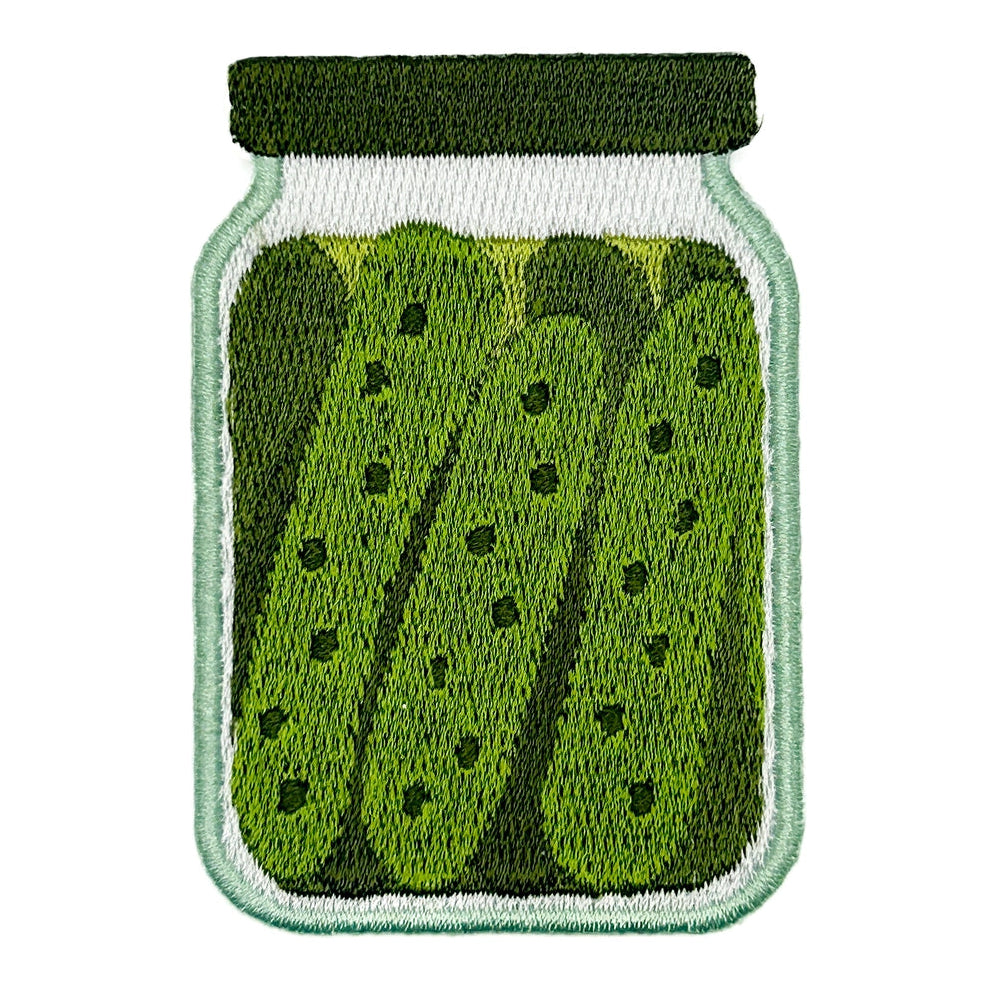 Field Trip Threads Pickle Jar Patch Embroidered Iron On