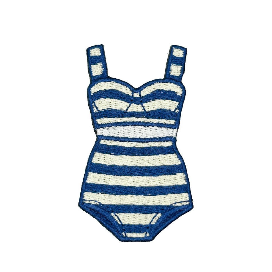 Field Trip Threads Coastal Swimsuit Striped Bikini Patch