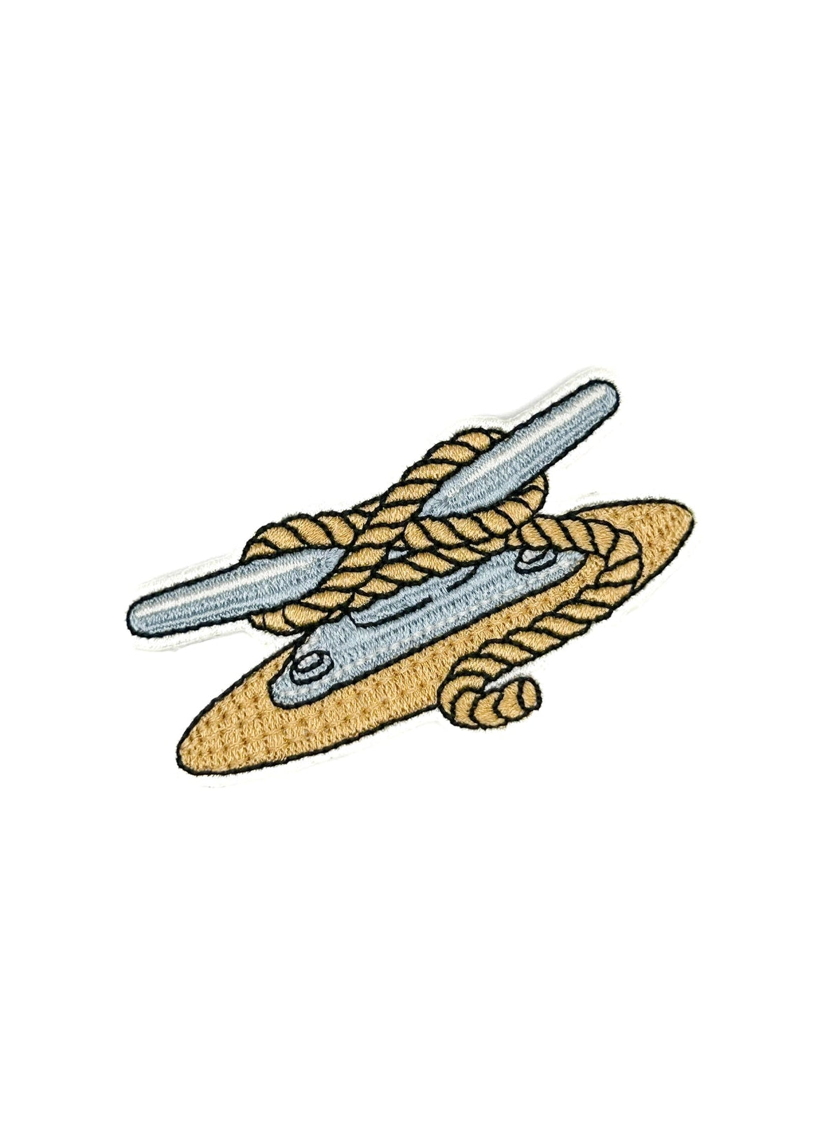 Field Trip Threads Dock Cleat Embroidered Patch Nautical Rope Boat Cleat Patch