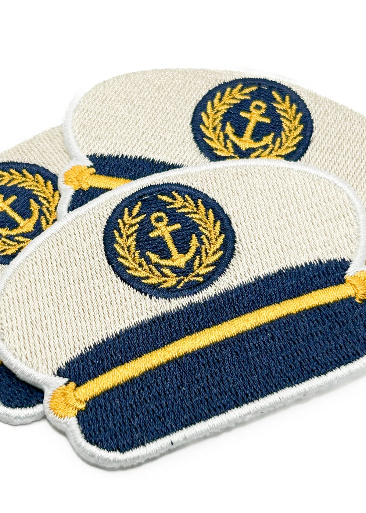 Field Trip Threads Captain’s Hat Patch Embroidered Iron-On Nautical Boat Yacht
