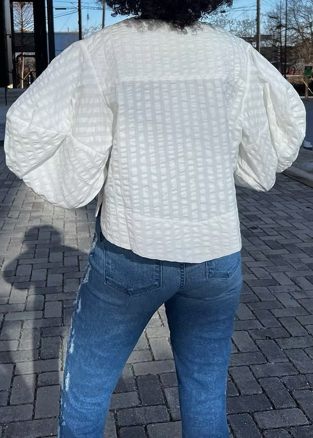 Rai.ment Morant 2 Top | White Seersucker