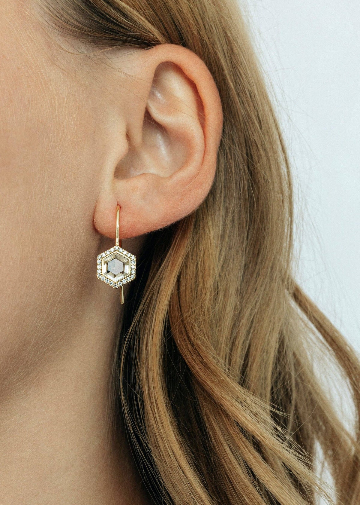 Loren Hope Hex Earrings | Crystal