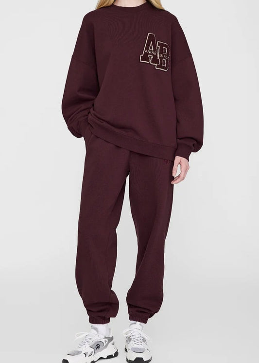 Anine Bing Karter Jogger Dark Burgundy