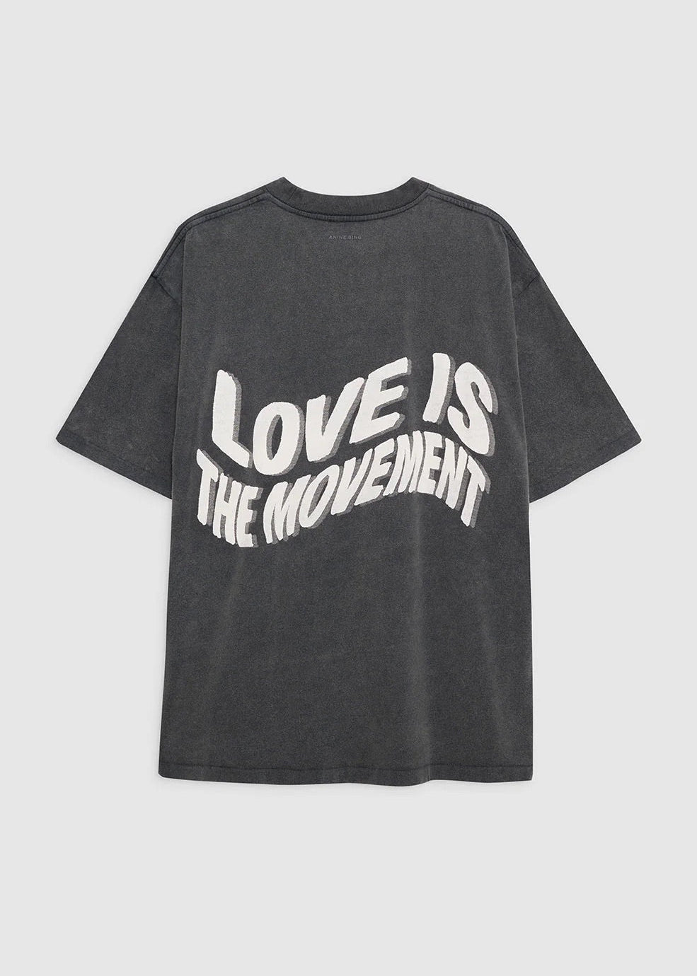 Anine Bing Kent Tee Love Washed Black