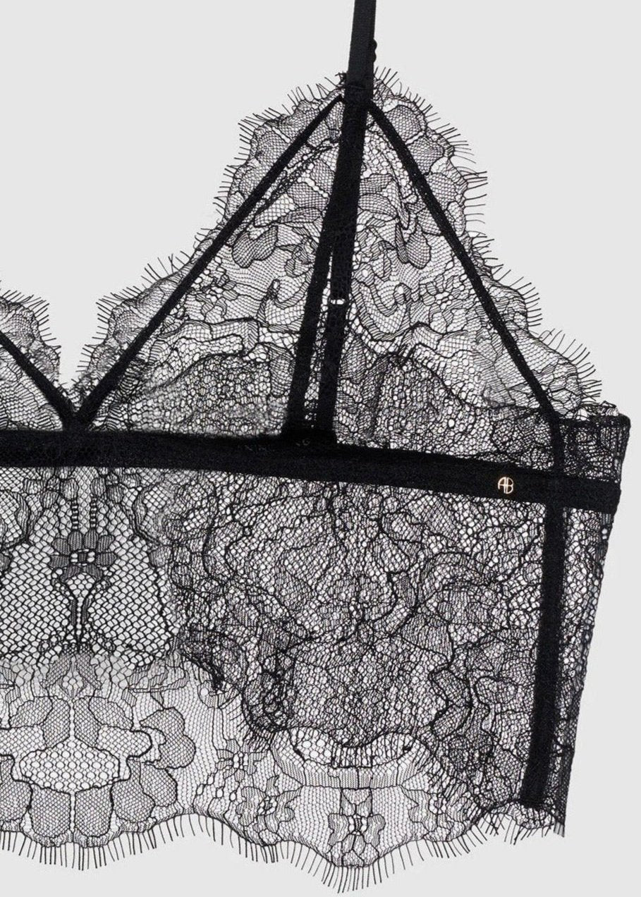 Anine Bing Lace Bralette Black
