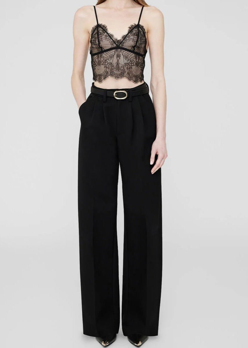 Anine Bing Lace Bralette Black