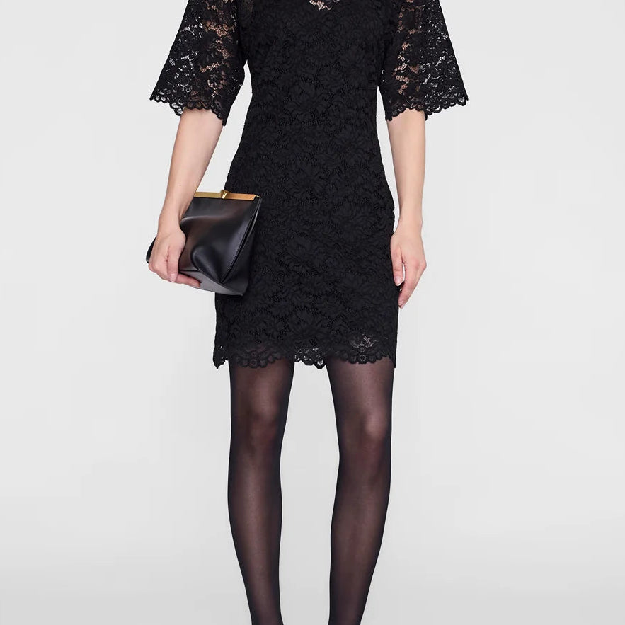 Anine Bing Leonor Dress | Black Lace
