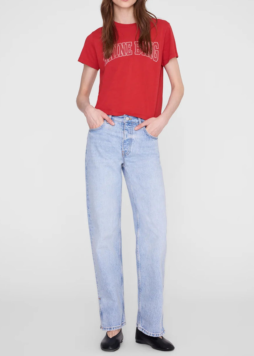 Anine Bing Shelley Tee | Tango Red
