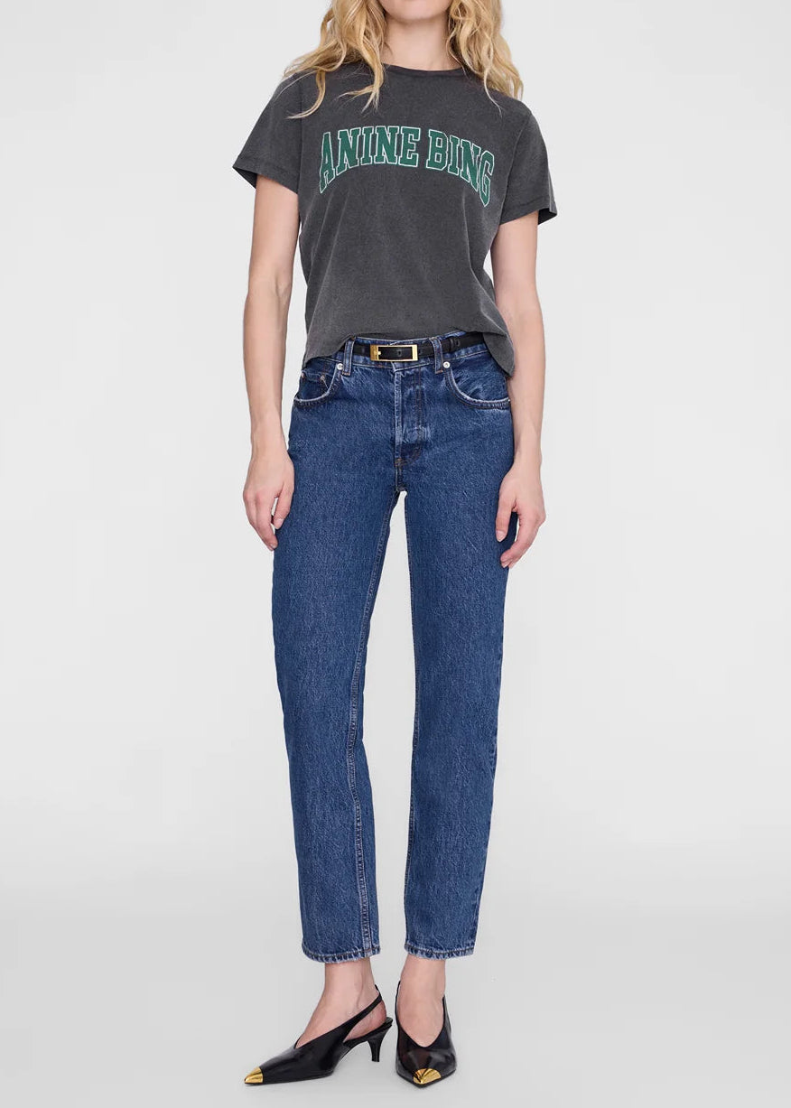 Anine Bing Shelley Tee | Washed Black