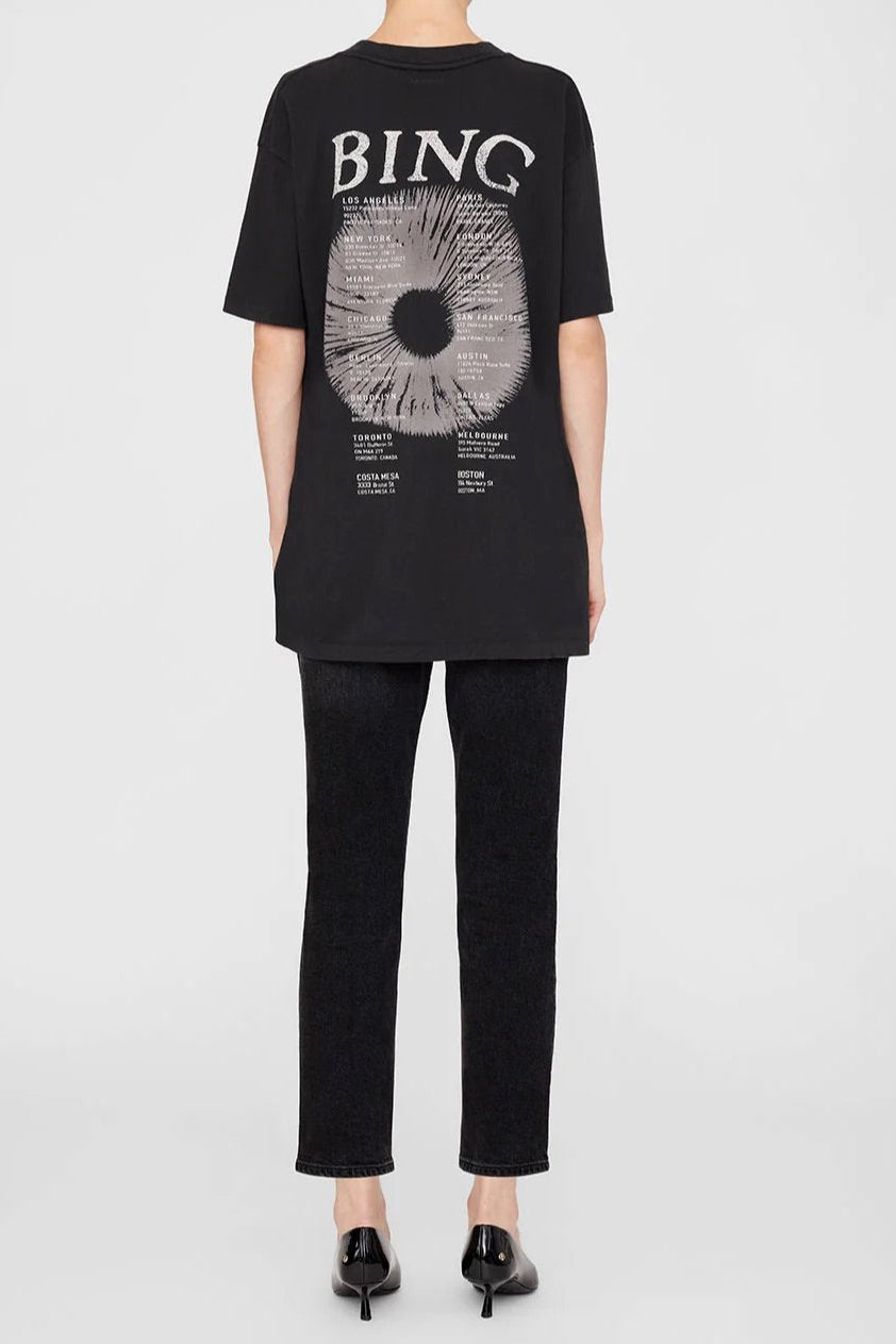 Anine Bing Walker Tee Band Black