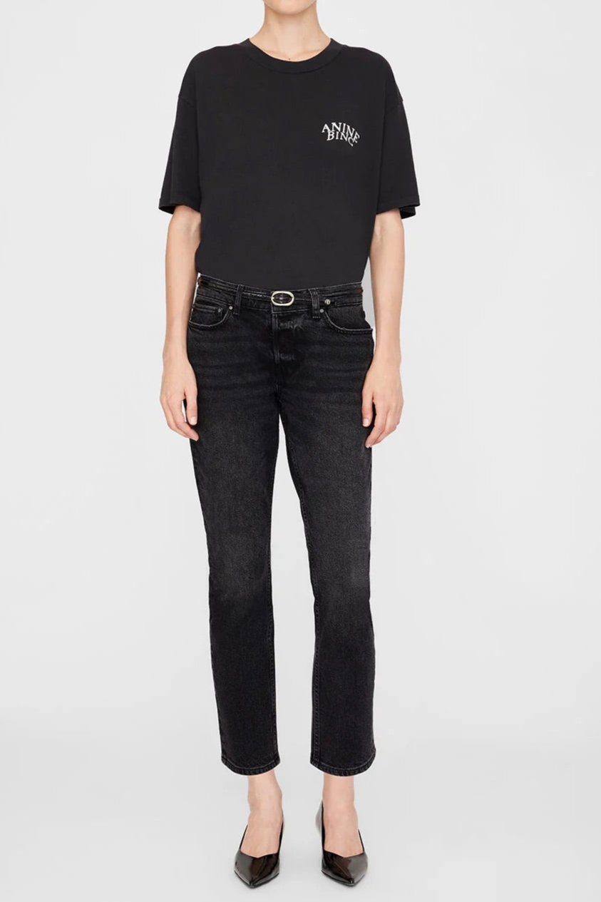 Anine Bing Walker Tee Band Black