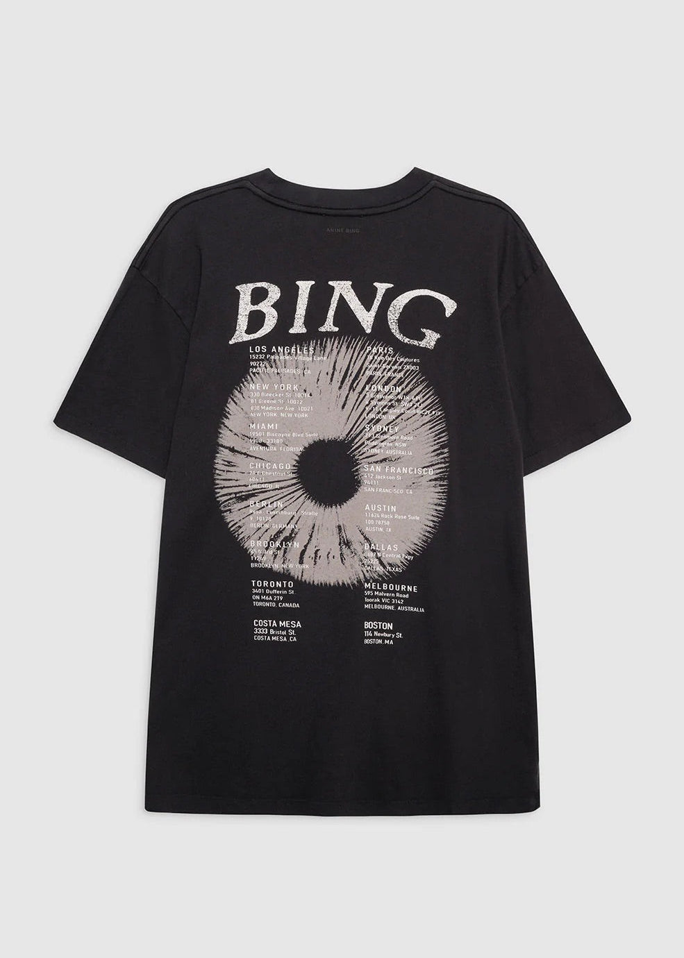Anine Bing Walker Tee Band Black
