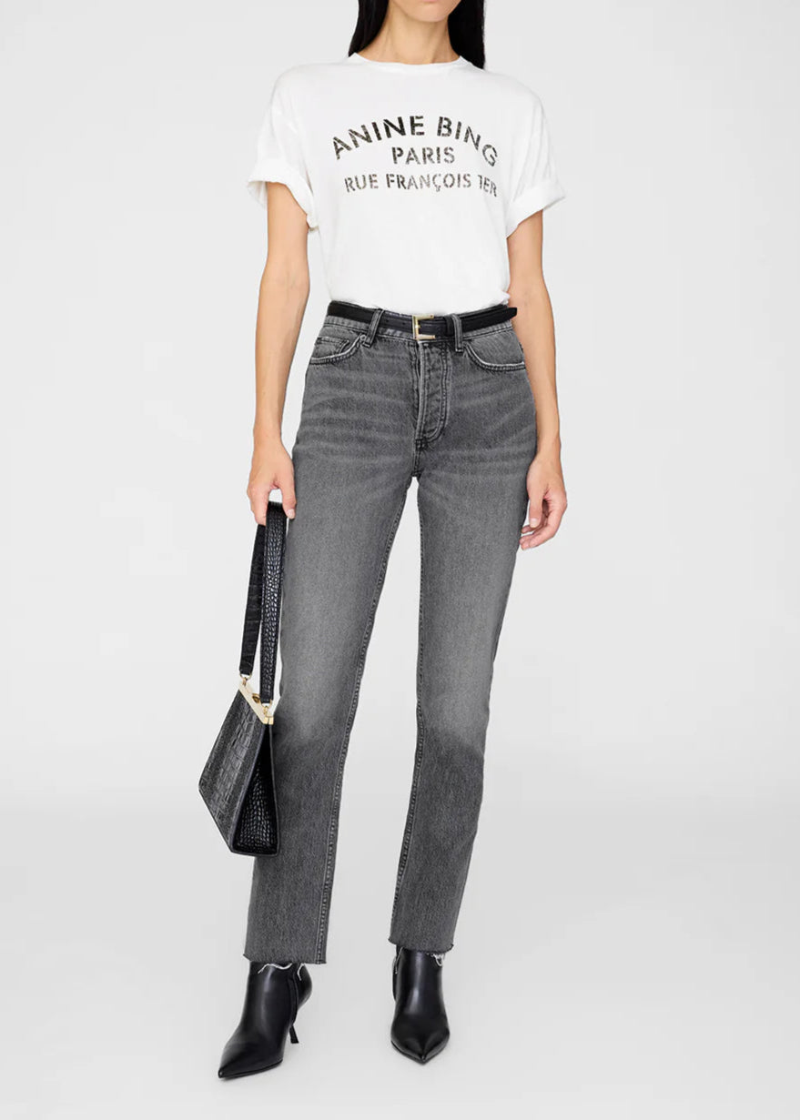 Anine Bing Cohen Tee Paris Stencil | Ivory