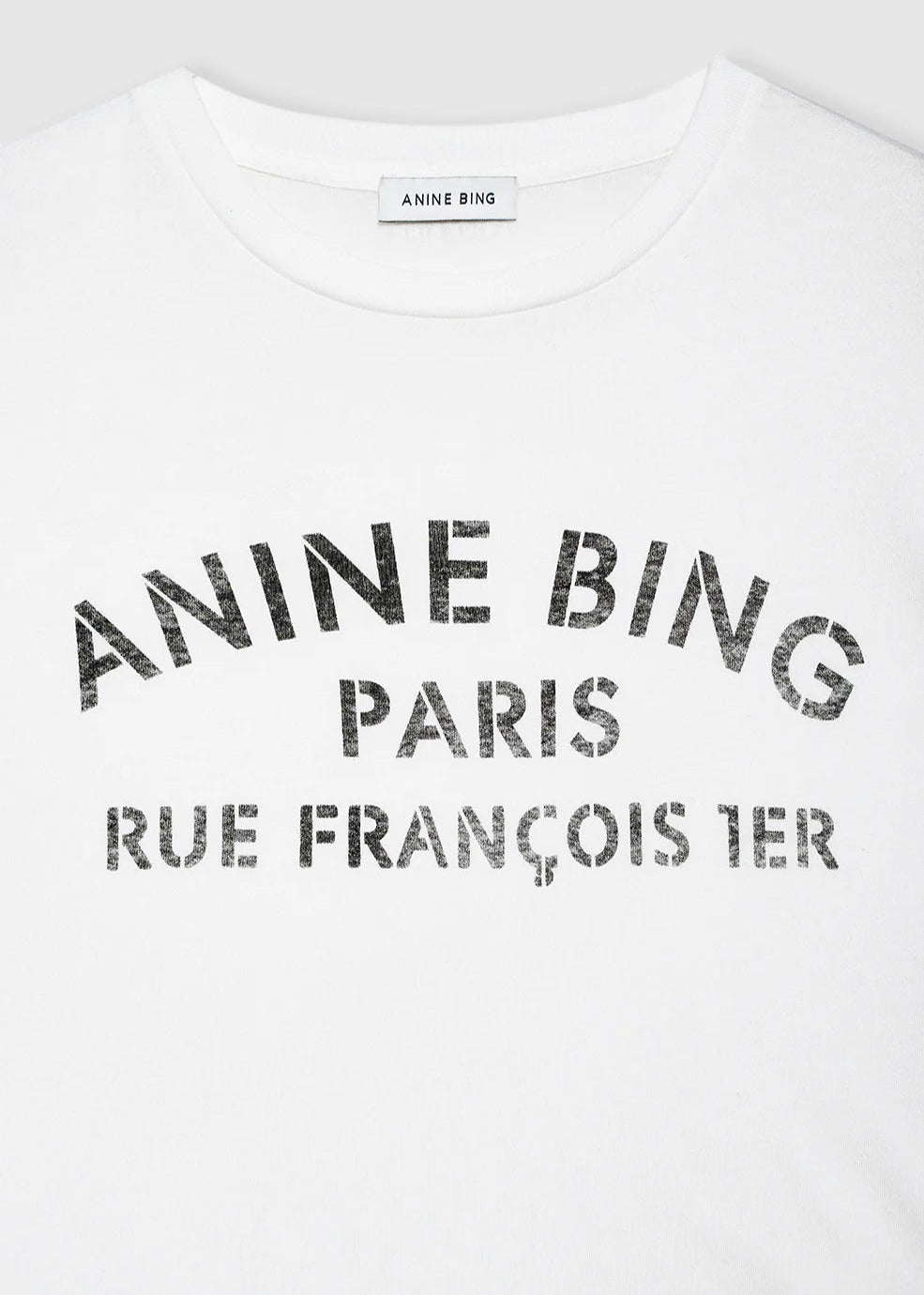 Anine Bing Cohen Tee Paris Stencil | Ivory