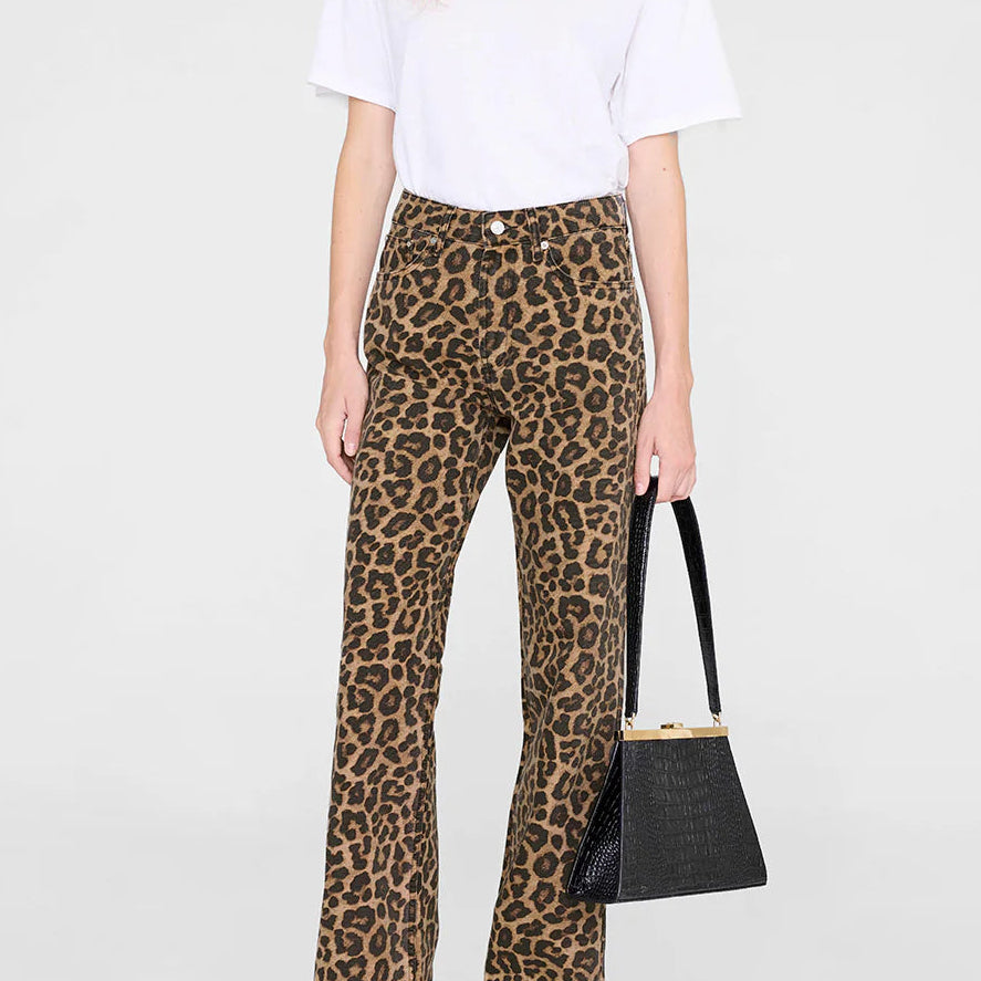 Anine Bing Hugh Jean | Black And Brown Leopard