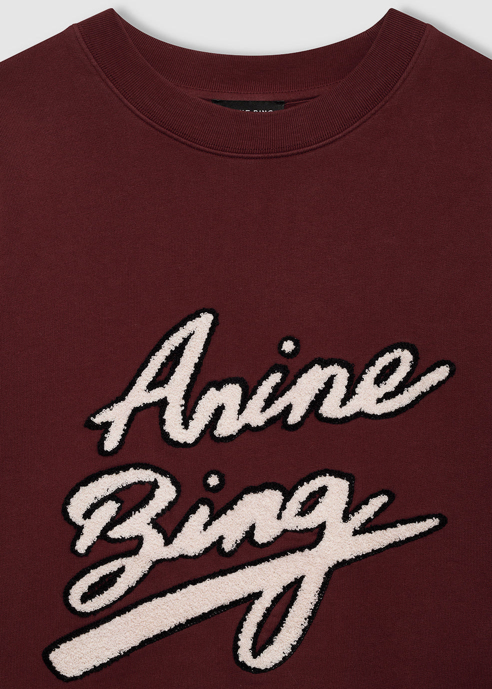 Anine Bing Miles Sweatshirt Chenille Signature | Cabernet