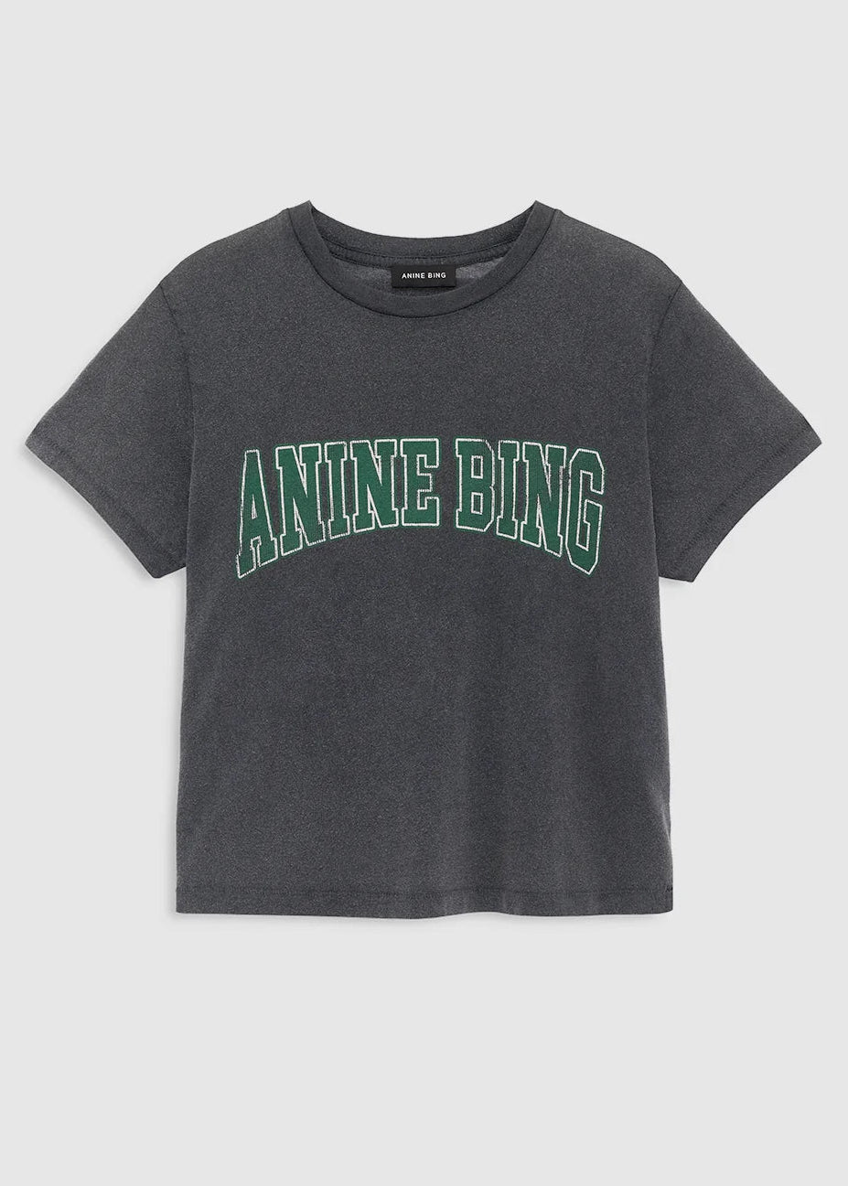 Anine Bing Shelley Tee | Washed Black