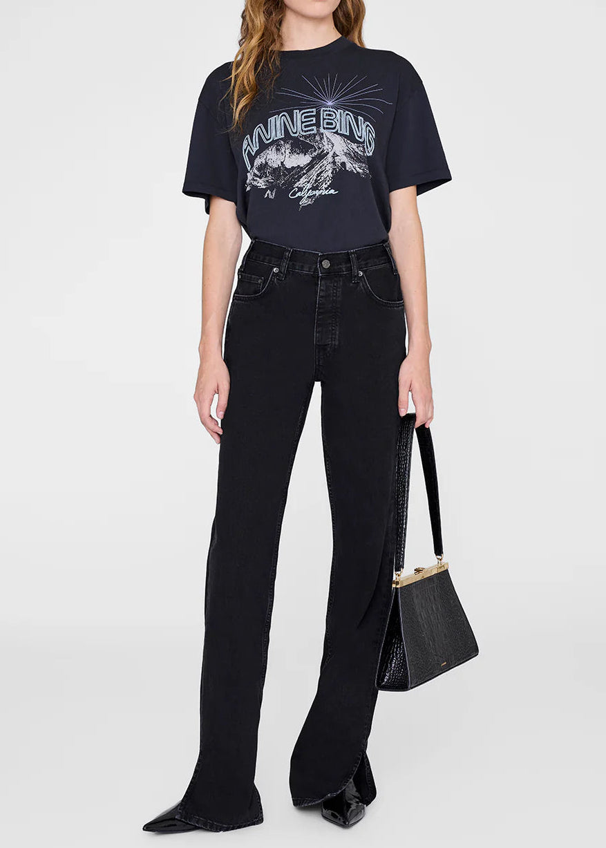 Anine Bing Walker Tee California | Vintage Black